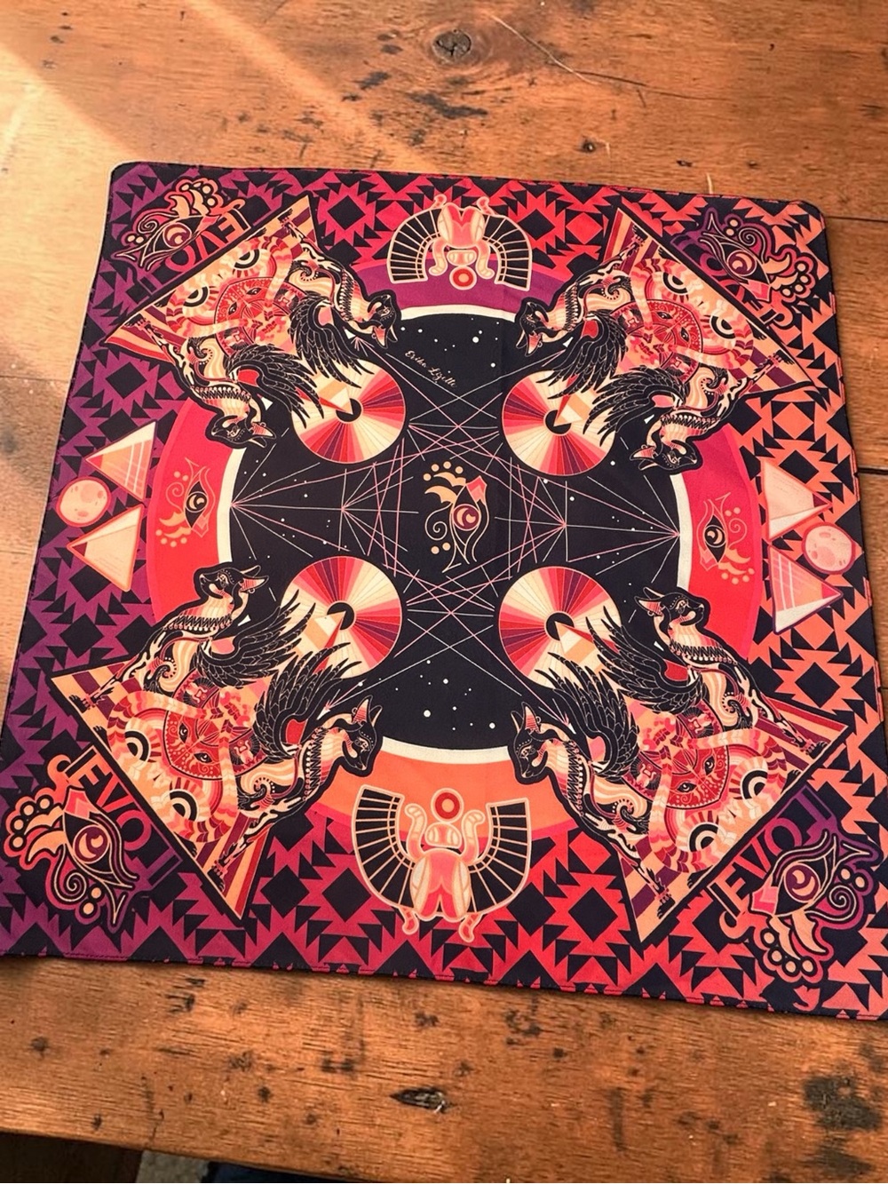 Rare Erika Lizette Egyptian Design Bandana - Limited Edition Scarf